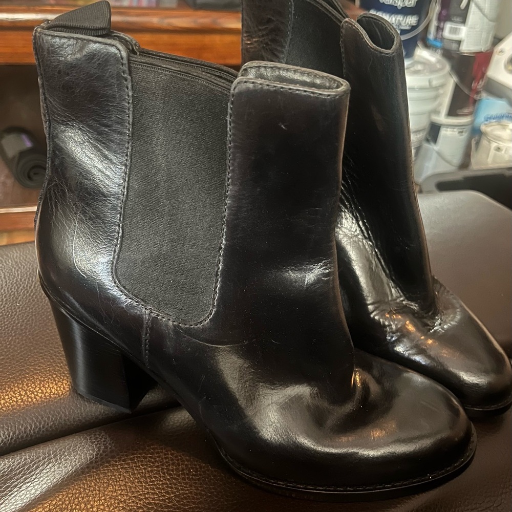 Cole Haan Black Leather Ankle Booties